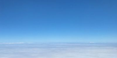 blue sky and clouds from above