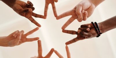 hands forming a star