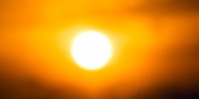 sun during sunset